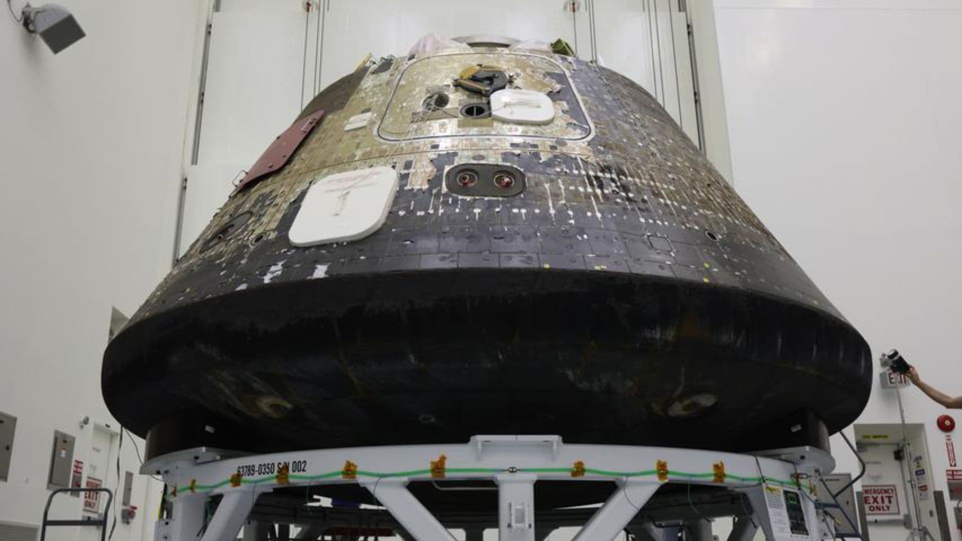 The charred hull of Artemis 2's Orion photo of the day for May 8, 2026 - Space